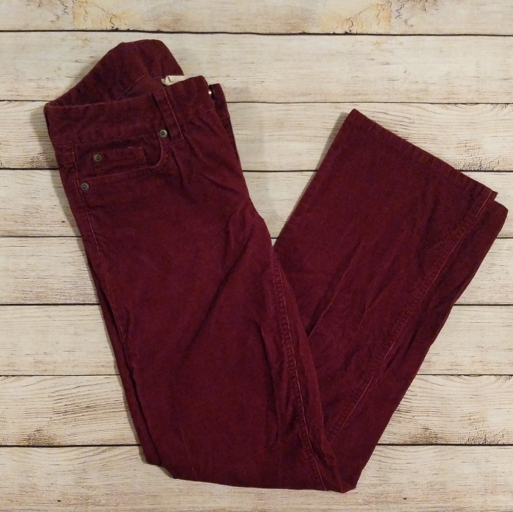 J Crew Burgundy corduroy petite pants